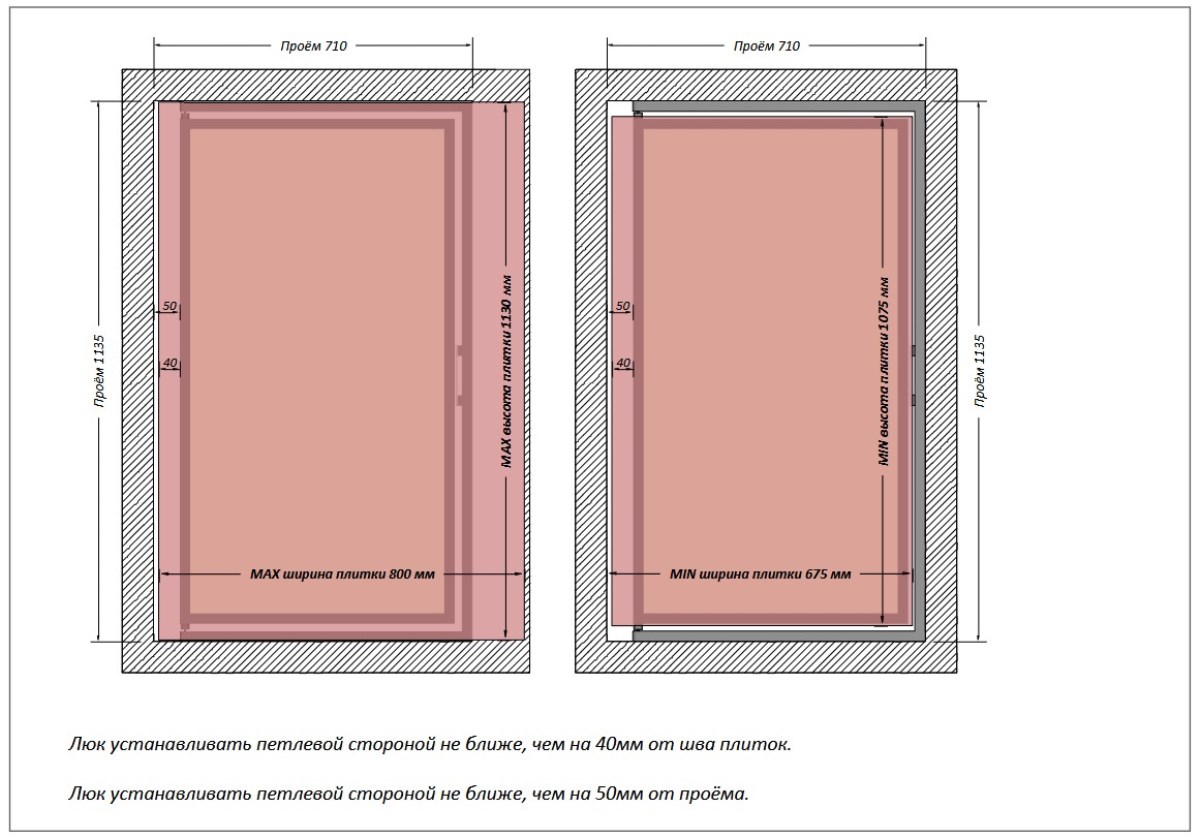 Люк одностворчатый Shagma 70х110 ревизионный под плитку ЛС700x1100В 7 Люк одностворчатый Shagma 70х110 ревизионный под плитку ЛС700x1100В — изображение 7
