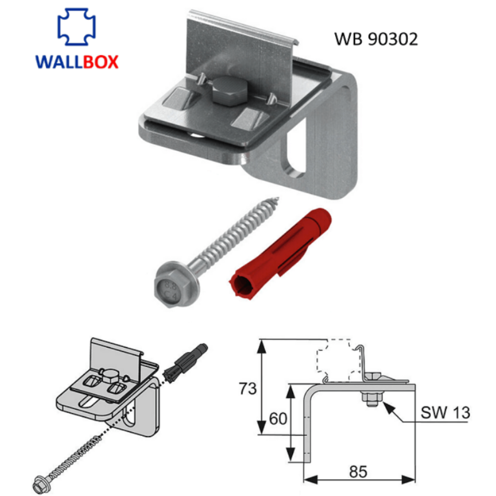 Крепление одинарное Wallbox WB 90302 4 Крепление одинарное Wallbox WB 90302 — изображение 4